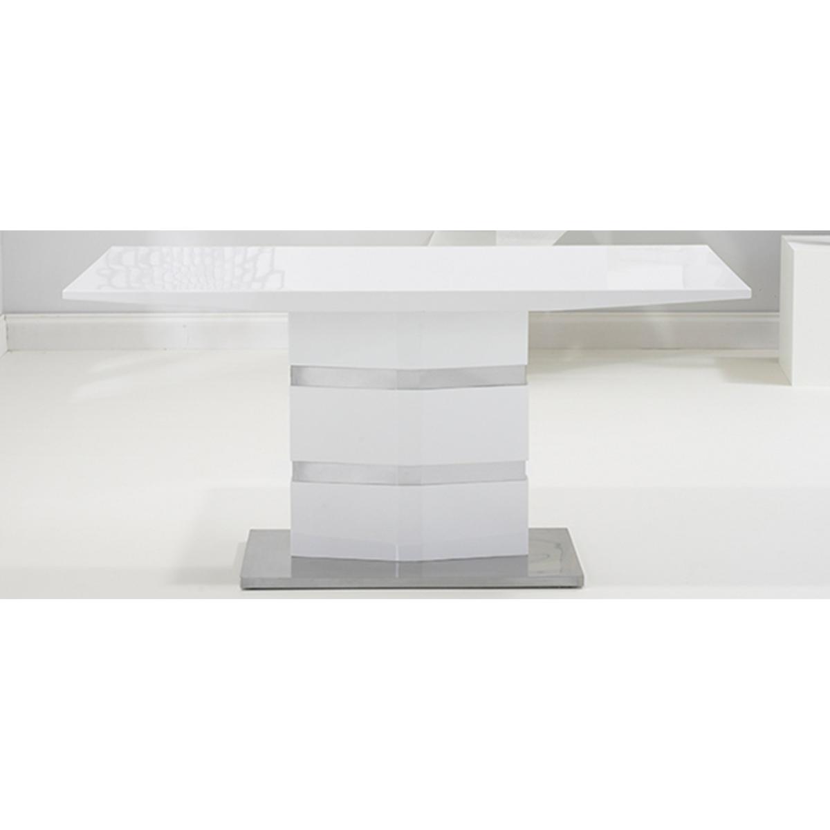 Serena 160cm White High Gloss Dining Table with Malaga Chairs – image 11