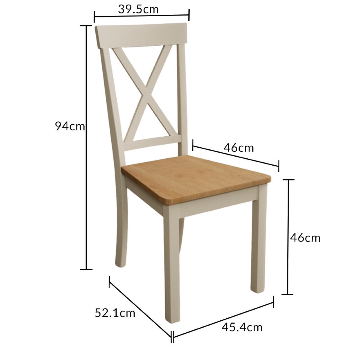 Hertford Cream Dining Chairs with Oak Seat Pad – image 11