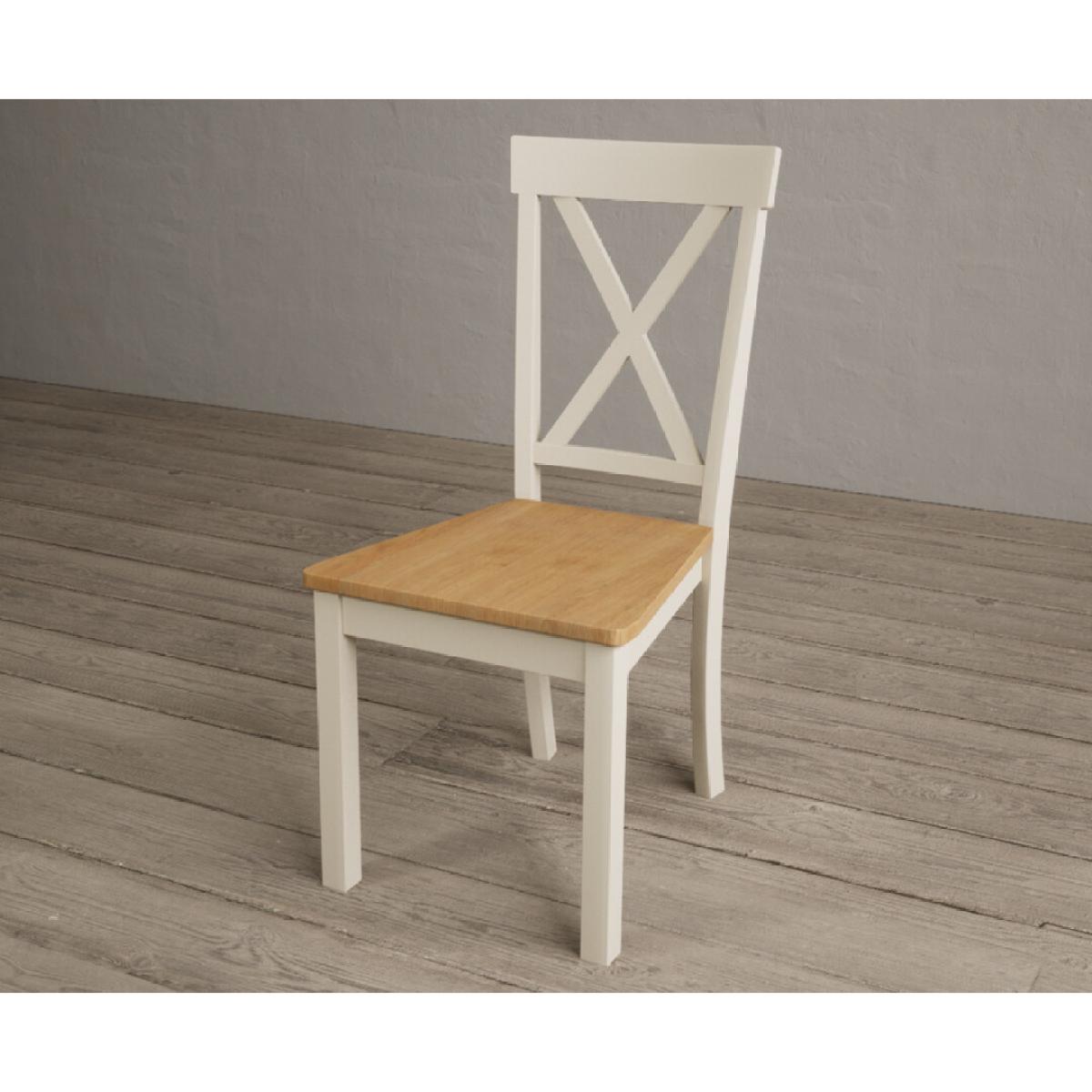 Hertford Cream Dining Chairs with Oak Seat Pad – image 4