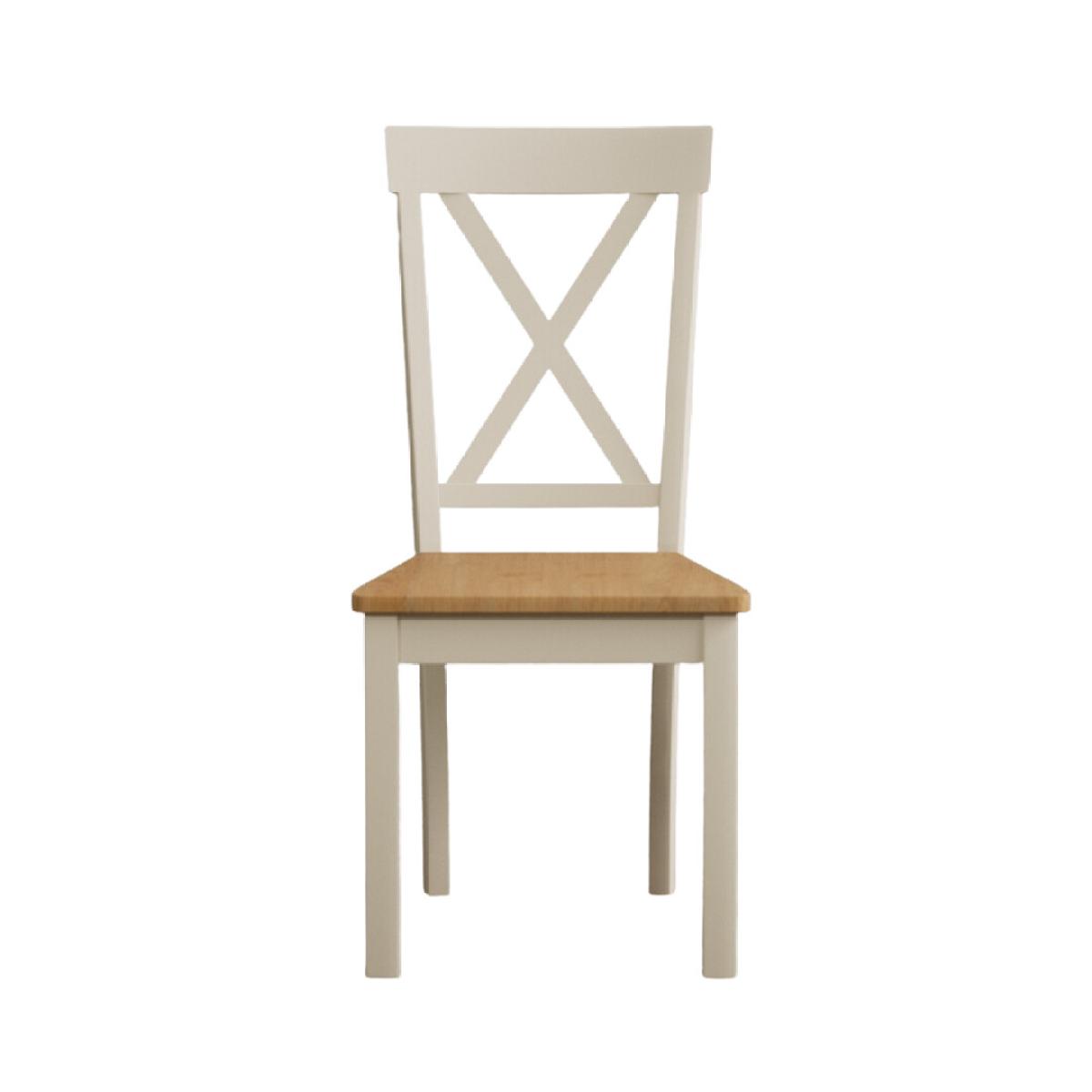 Hertford Cream Dining Chairs with Oak Seat Pad – image 5