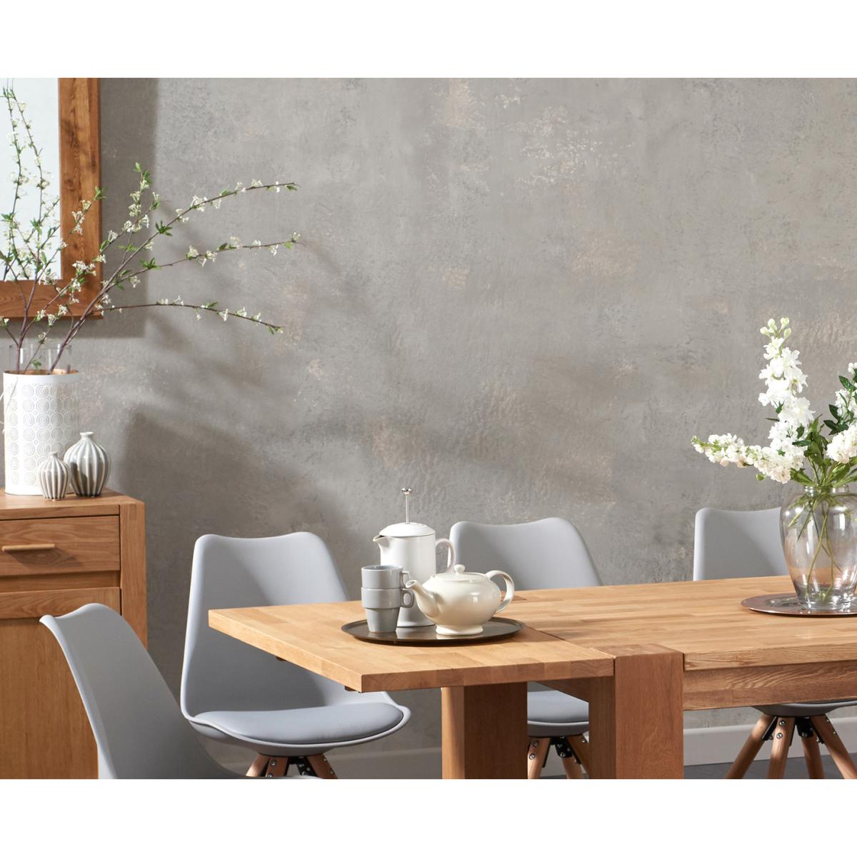 Madrid 200cm Oak Extending Dining Table with Oscar Faux Leather Round Leg Chairs – image 2