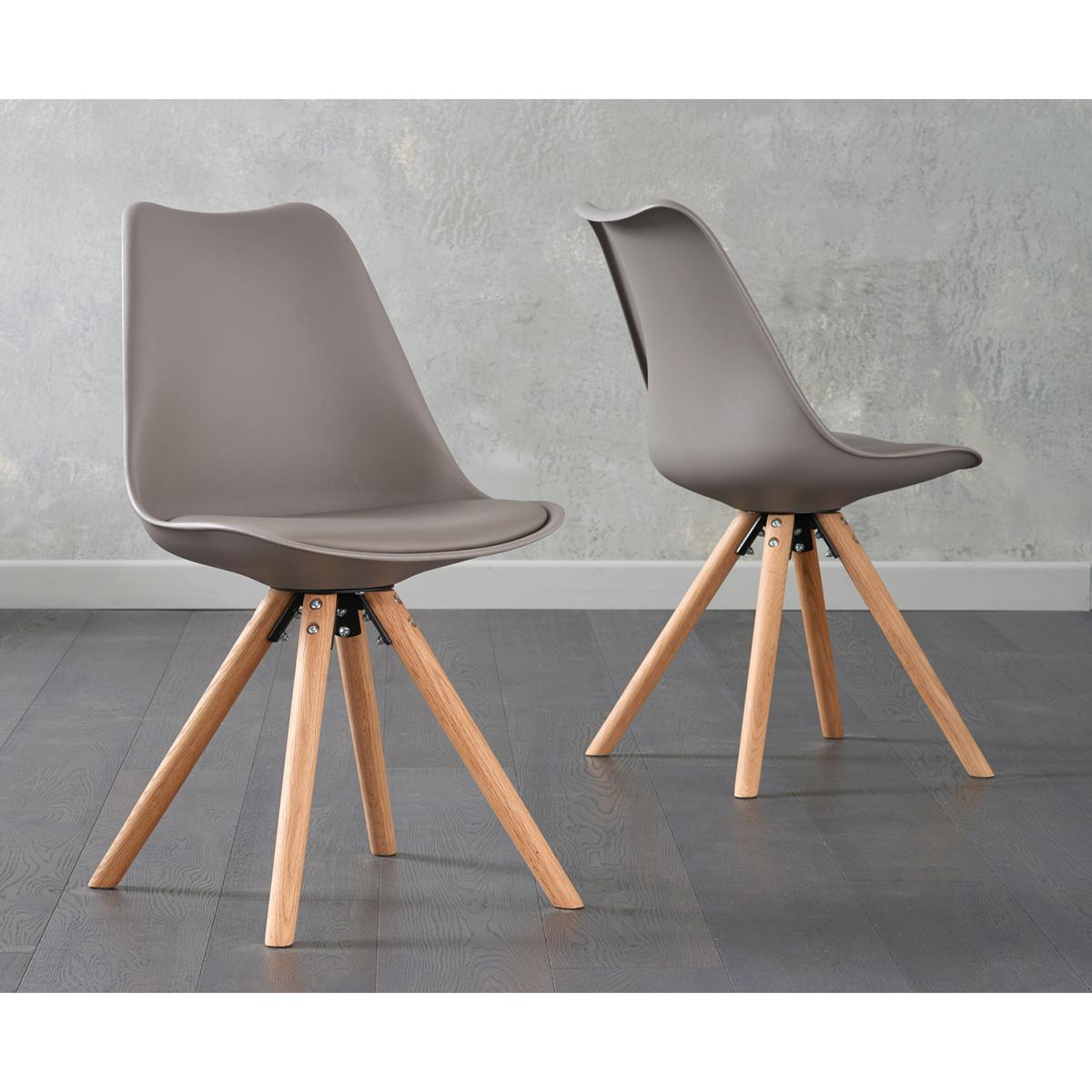 Madrid 200cm Oak Extending Dining Table with Oscar Faux Leather Round Leg Chairs – image 9
