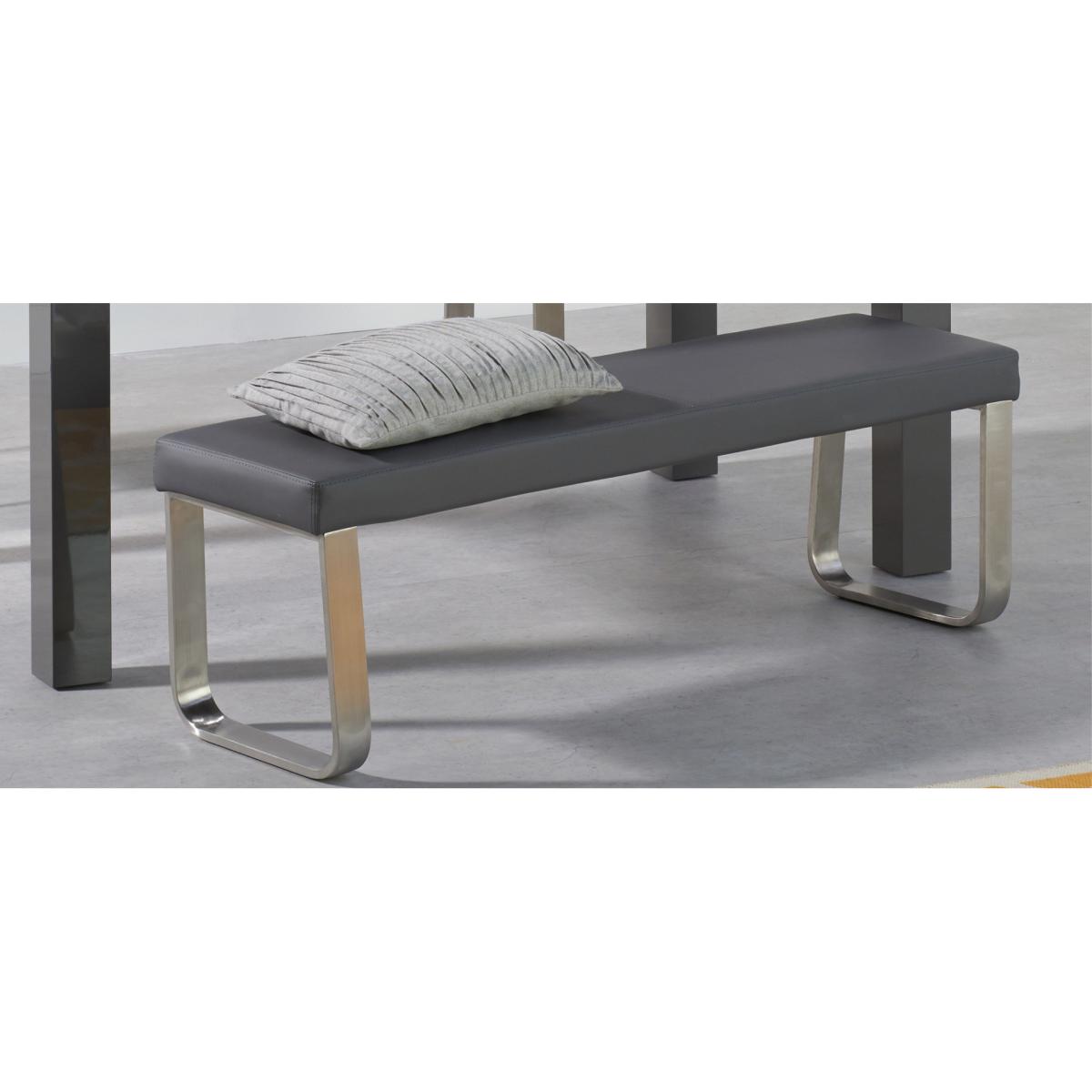 Atlanta 160cm Light Grey High Gloss Dining Table with Atlanta Benches – image 9
