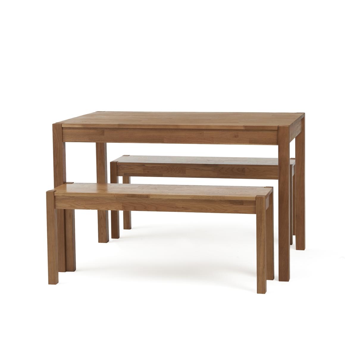 Oxford 120cm Solid Oak Dining Table with Benches – image 12
