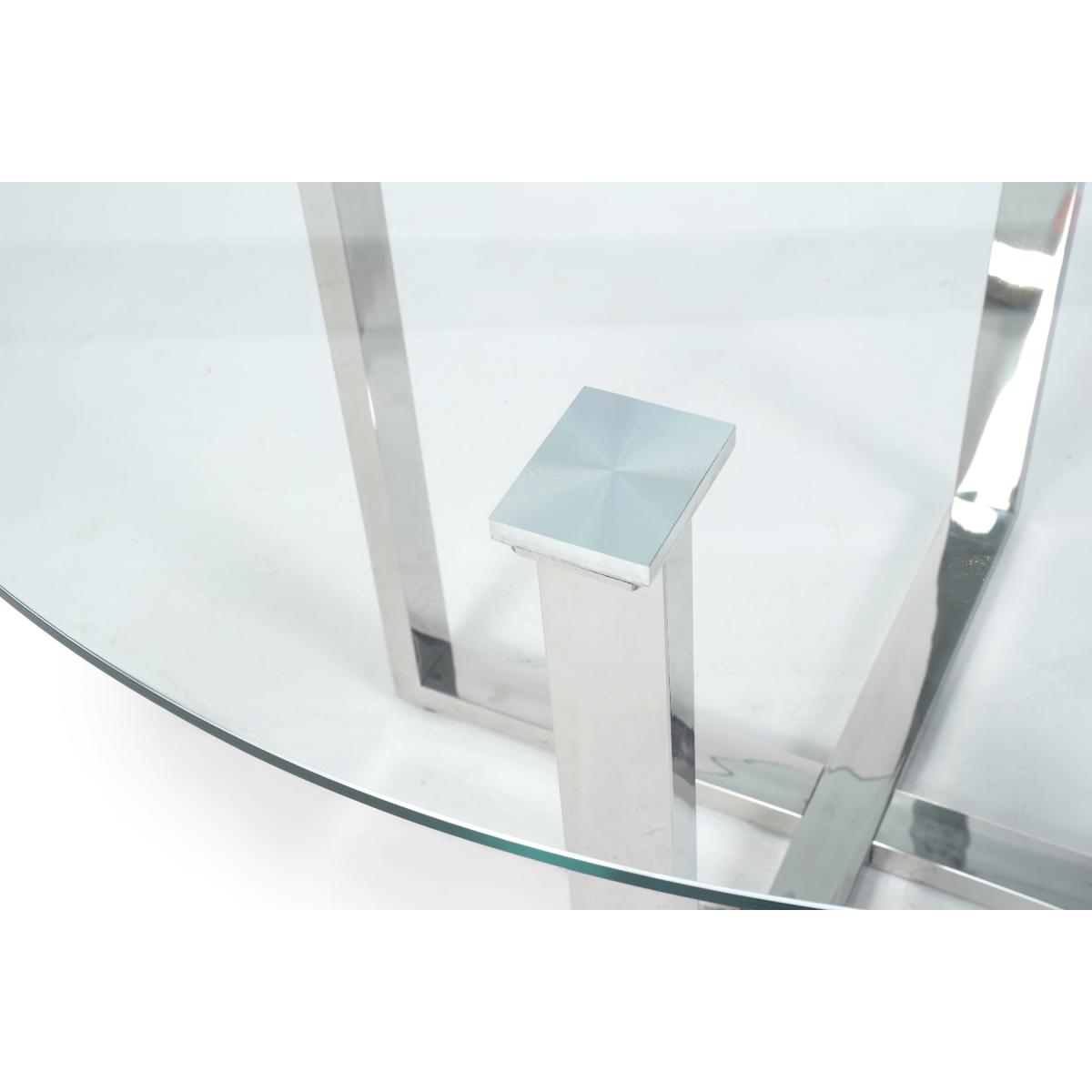Vaso 120cm Round Glass Dining Table with Cavello Chairs - Ivory, 4 Chairs – image 13