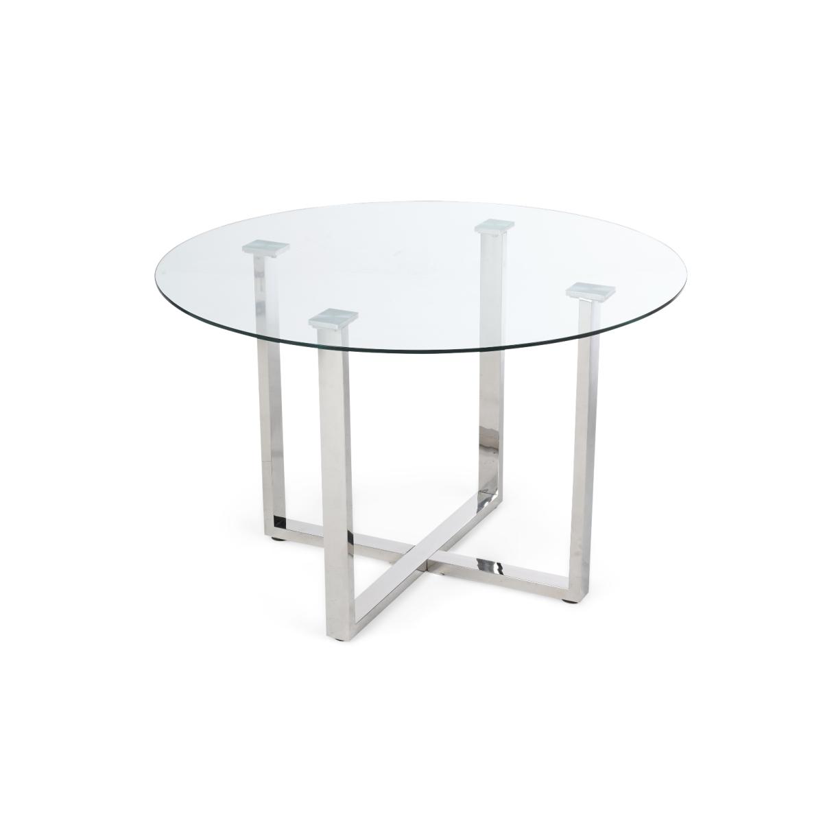 Vaso 120cm Round Glass Dining Table with Cavello Chairs - Ivory, 4 Chairs – image 10