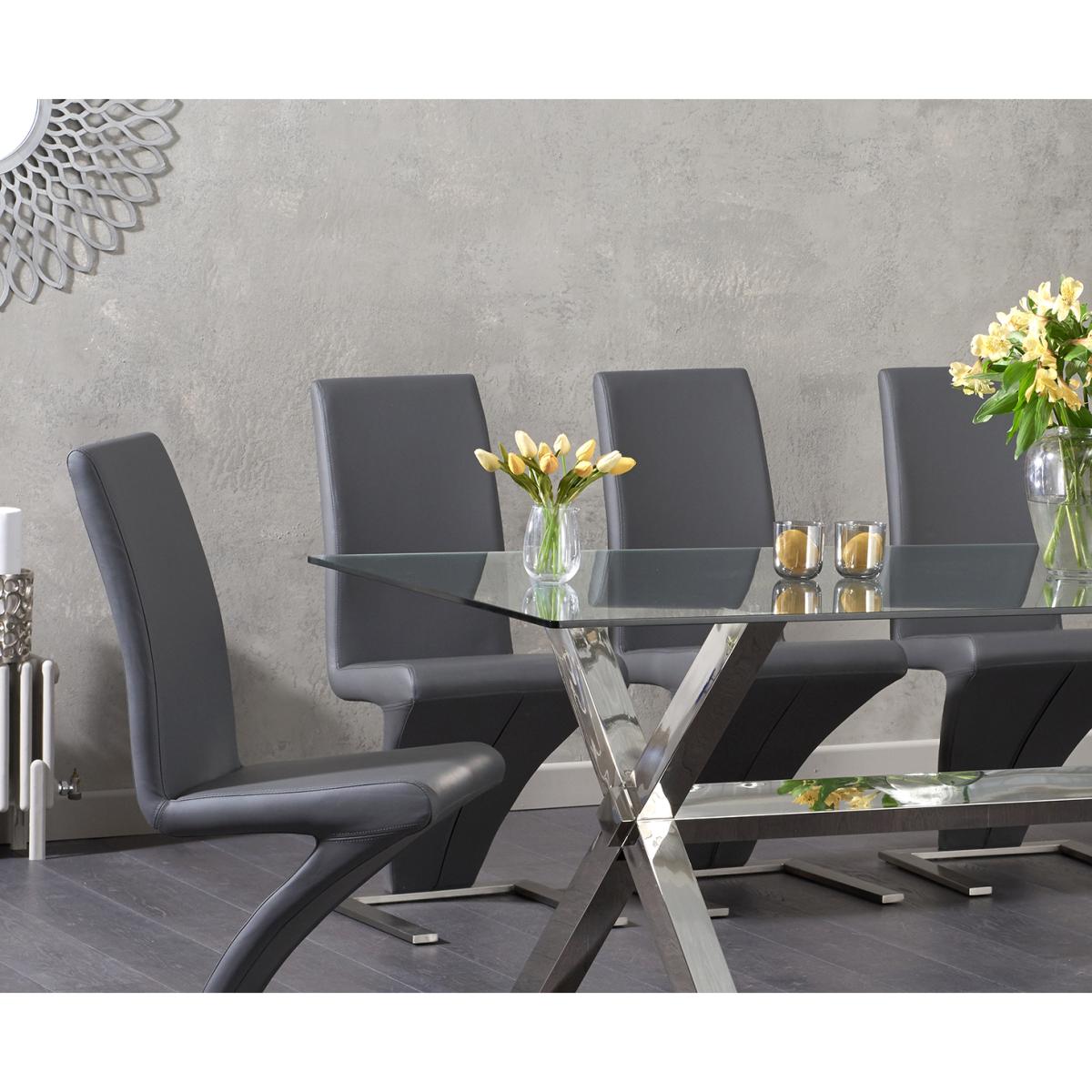 Renzo 200cm Glass Dining Table with Hampstead Z Chairs – image 2