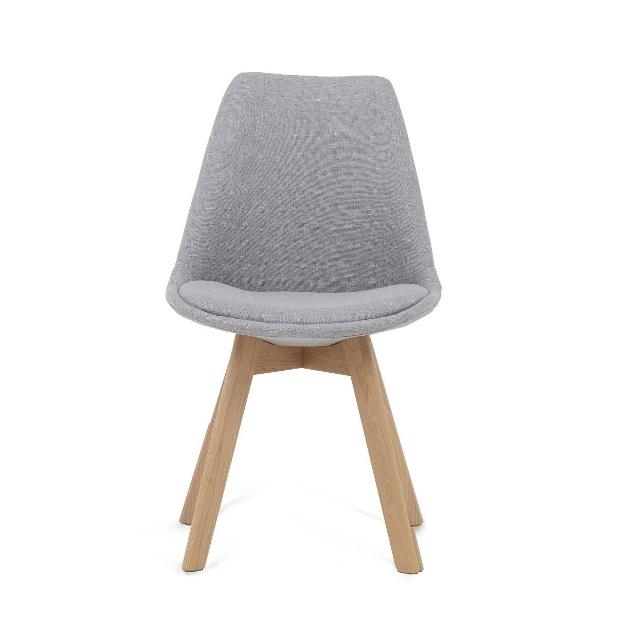Duke Light Grey Fabric Dining Chairs - Light Grey – image 2