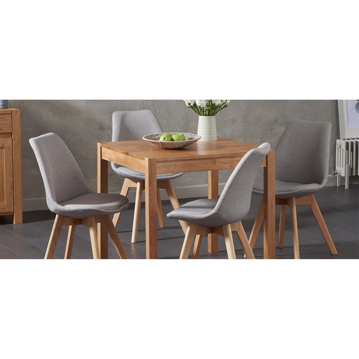 Duke Light Grey Fabric Dining Chairs - Light Grey – image 3