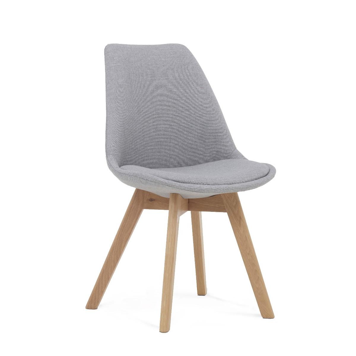Duke Light Grey Fabric Dining Chairs - Light Grey – image 4