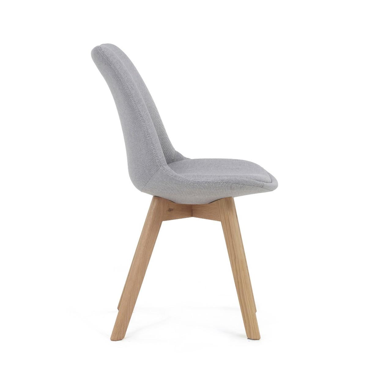 Duke Light Grey Fabric Dining Chairs - Light Grey – image 6
