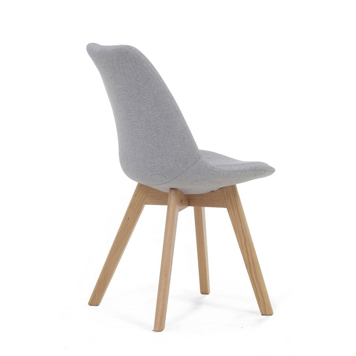 Duke Light Grey Fabric Dining Chairs - Light Grey – image 8