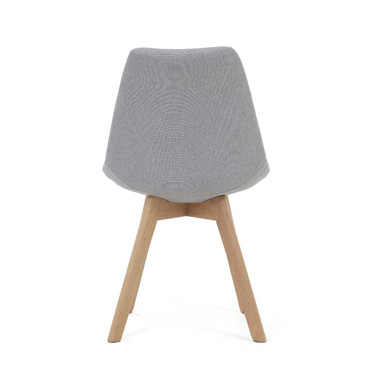 Duke Light Grey Fabric Dining Chairs - Light Grey – image 9