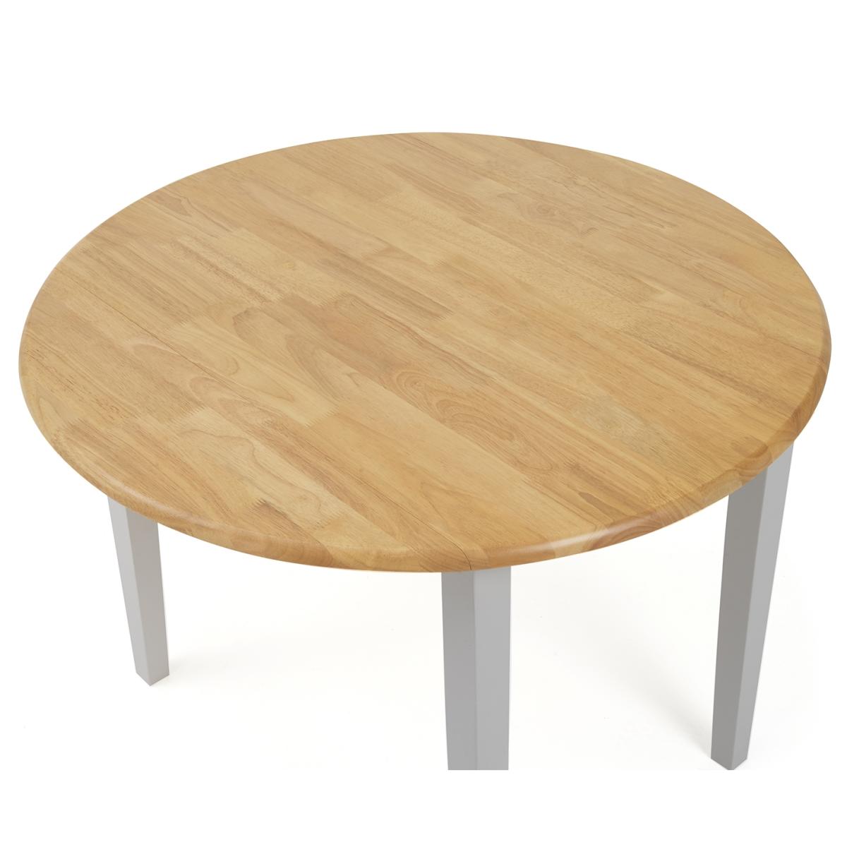 Genoa Oak and Grey 100cm Drop Leaf Extending Dining Table and Chairs - Oak and Grey, 2 Chairs – image 16