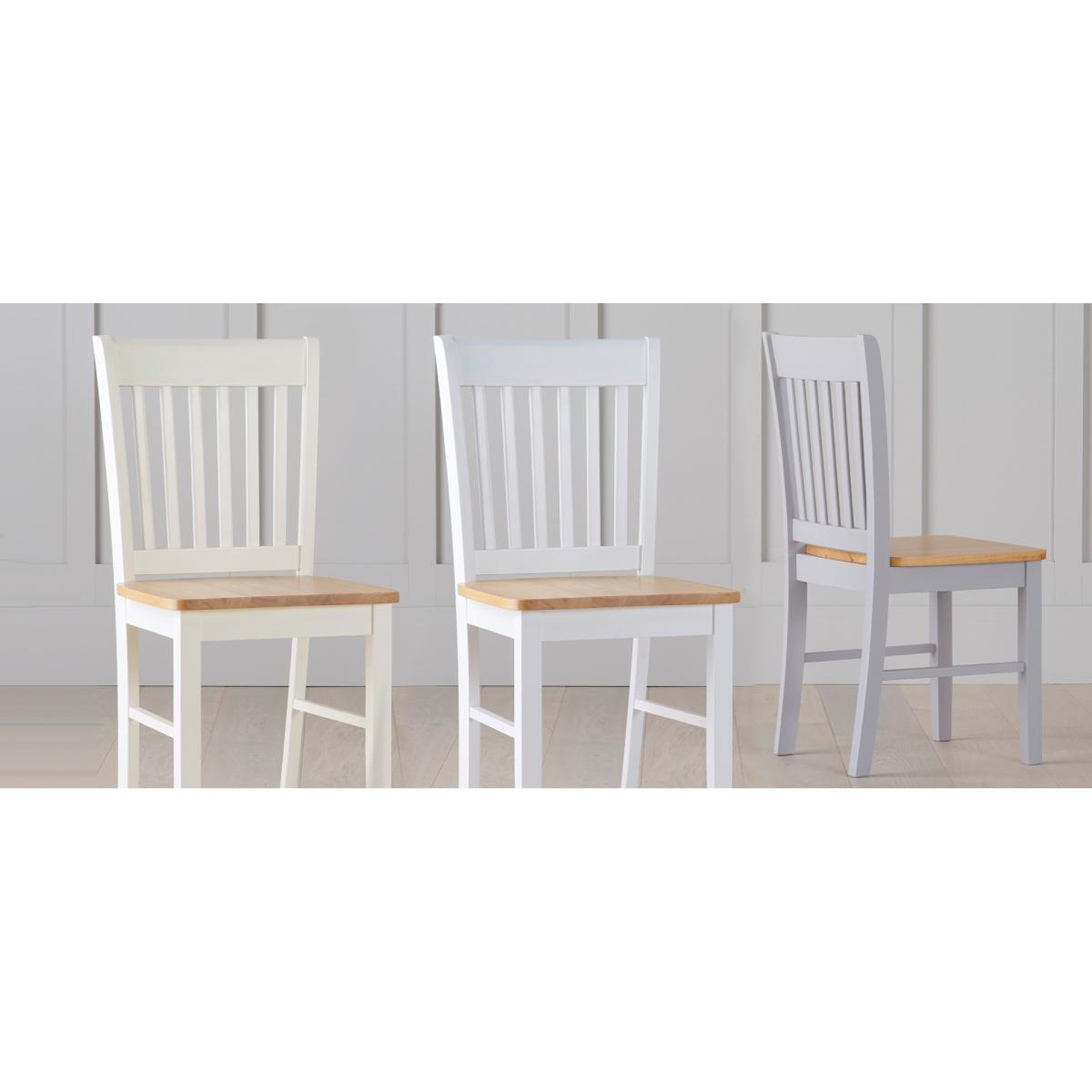 Genoa Oak and Grey 100cm Drop Leaf Extending Dining Table and Chairs - Oak and Grey, 2 Chairs – image 18