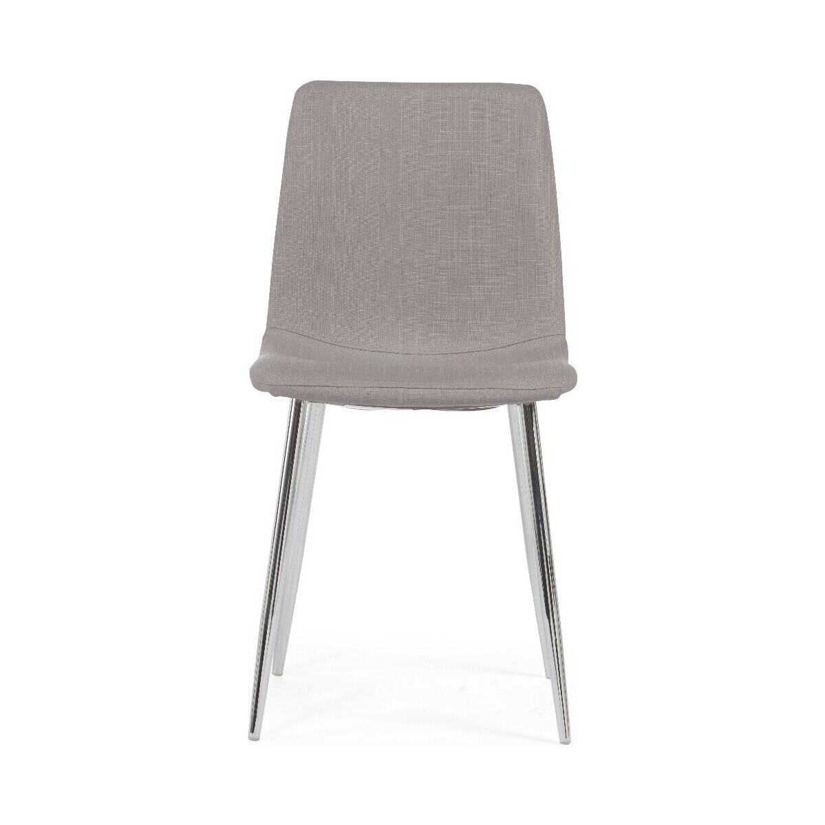 Helsinki Grey Fabric and Chrome Dining Chairs – image 2