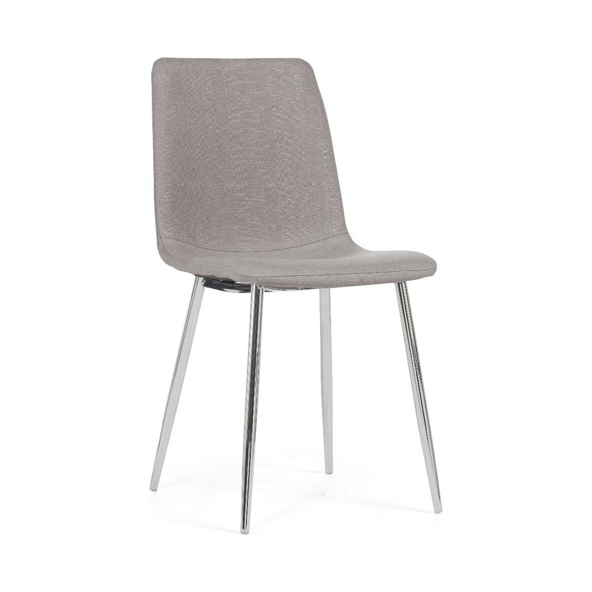 Helsinki Grey Fabric and Chrome Dining Chairs – image 1