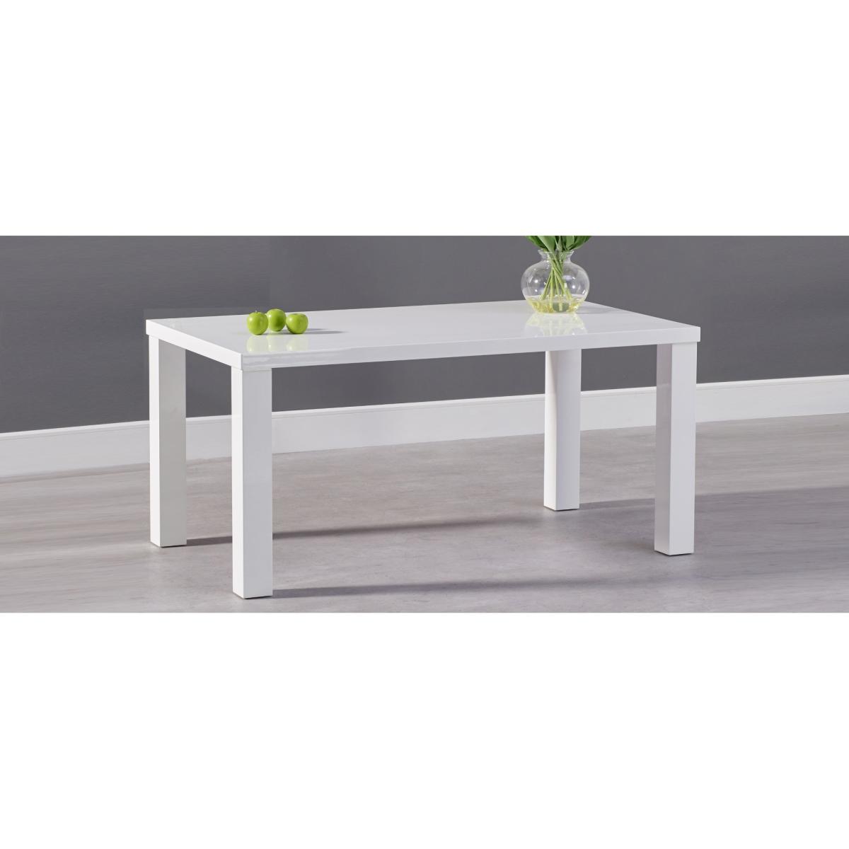 Atlanta 160cm White High Gloss Dining Table with Malaga Chairs and Atlanta Grey Bench - Grey, 2 Chairs – image 12
