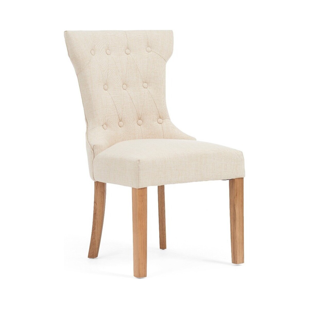 Camille Cream Fabric Dining Chairs – image 1