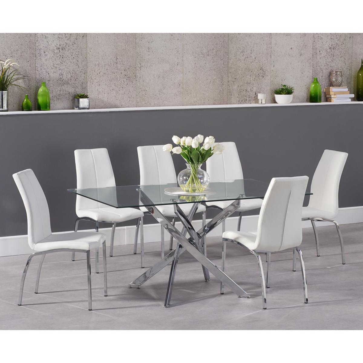 Denver 160cm Glass Dining Table with Cavello Chairs – image 1