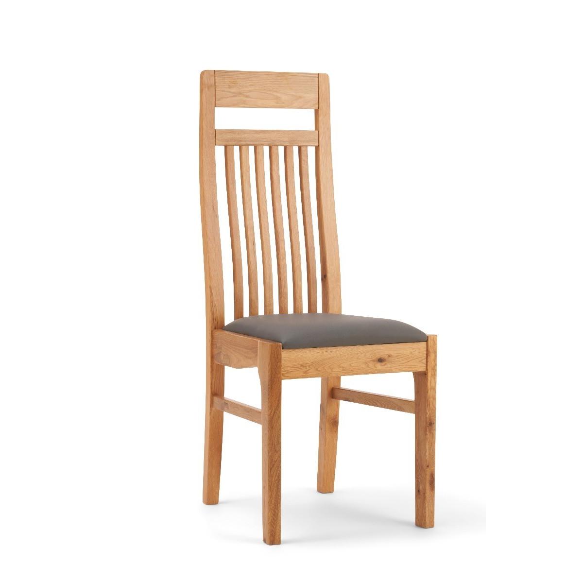 Ex-display Set of TWO Monaco Solid Oak and Grey Chairs – image 3