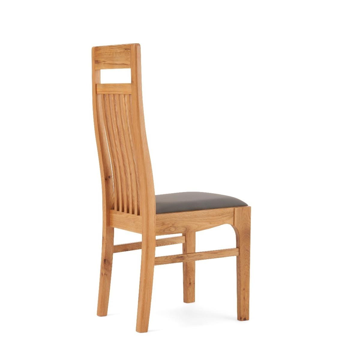 Ex-display Set of TWO Monaco Solid Oak and Grey Chairs – image 5