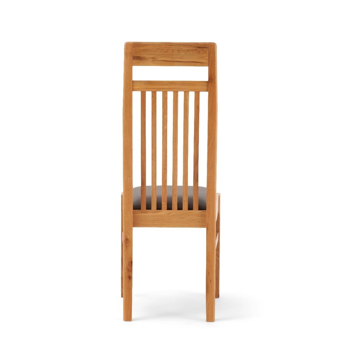 Ex-display Set of TWO Monaco Solid Oak and Grey Chairs – image 6