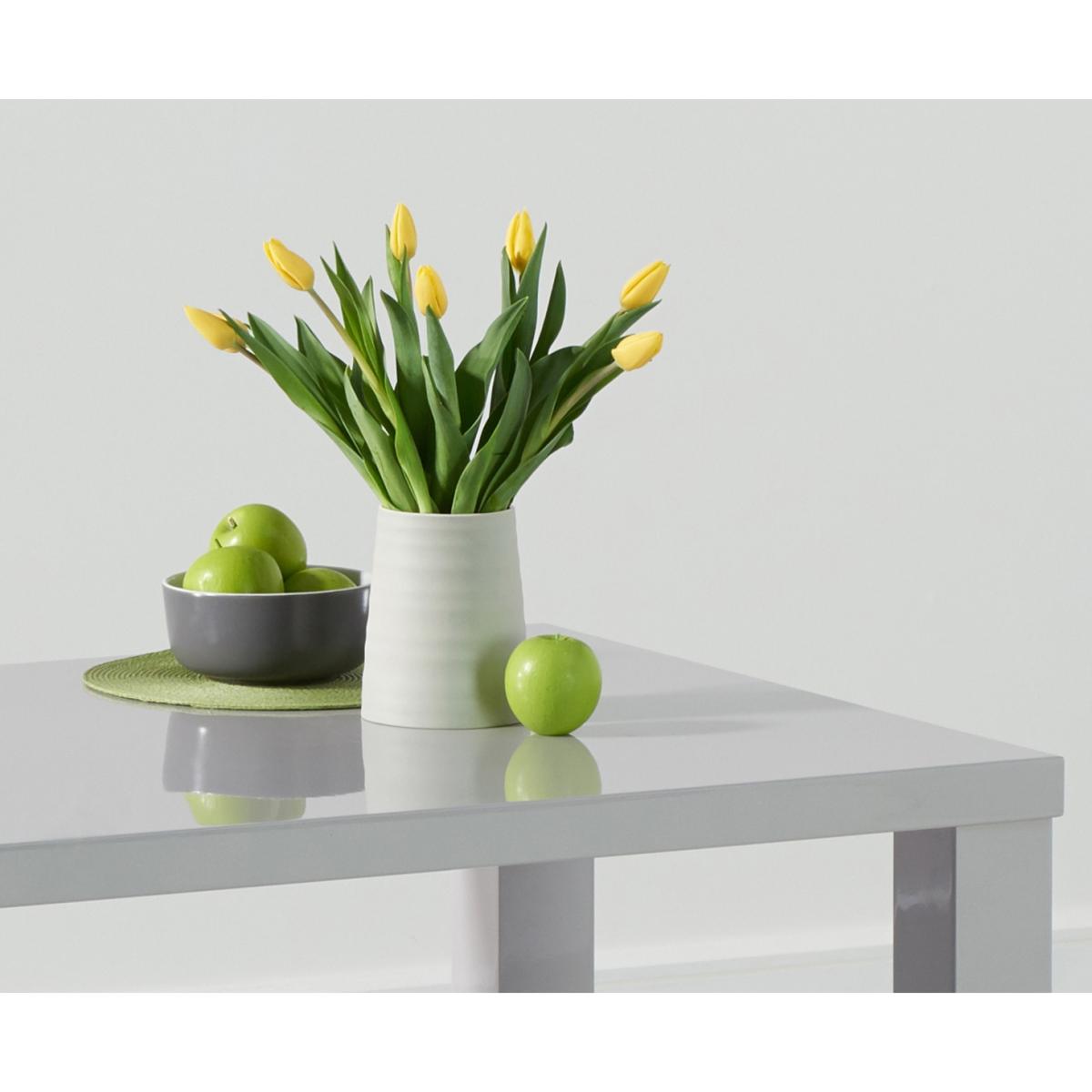 Atlanta 120cm Light Grey High Gloss Dining Table with Cavello Chairs and Malaga Grey Bench – image 4
