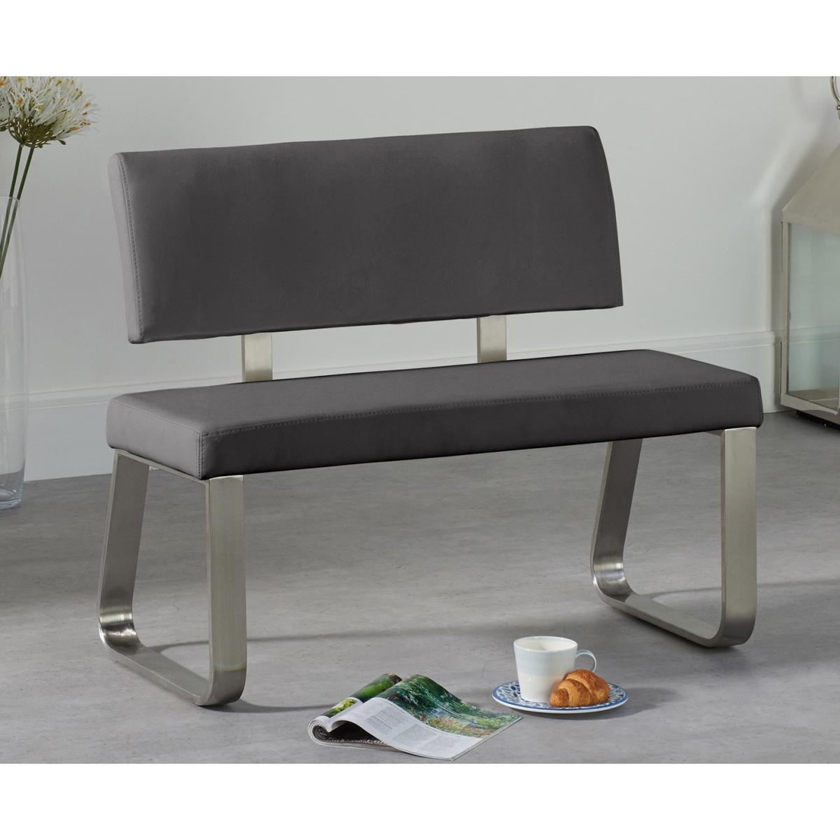 Atlanta 120cm Light Grey High Gloss Dining Table with Cavello Chairs and Malaga Grey Bench – image 8