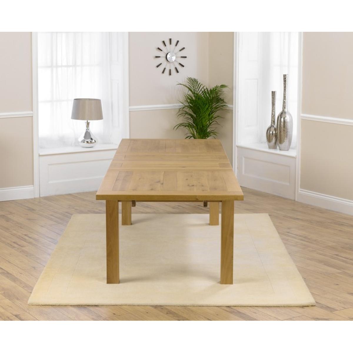 Normandy 220cm Solid Oak Extending Dining Table with Vermont Chairs - Grey, 6 Chairs – image 2