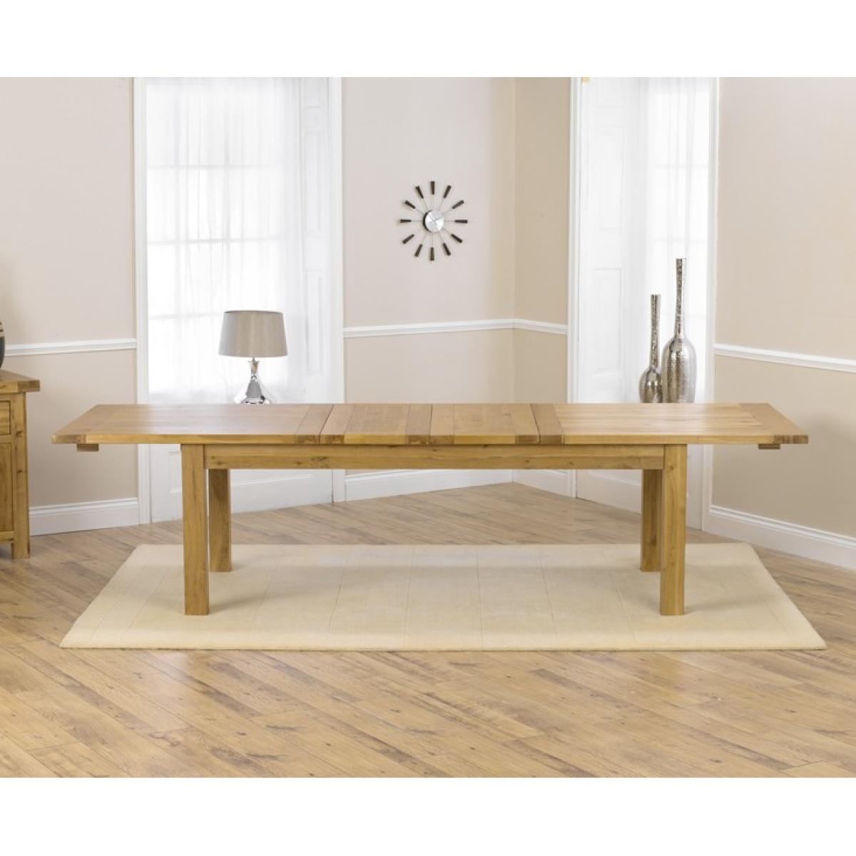 Normandy 220cm Solid Oak Extending Dining Table with Vermont Chairs - Grey, 6 Chairs – image 3