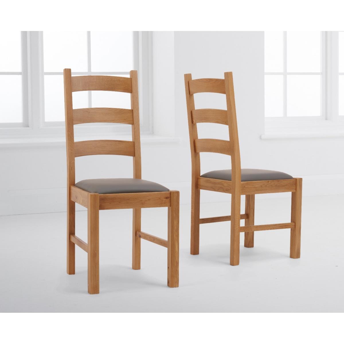 Normandy 220cm Solid Oak Extending Dining Table with Vermont Chairs - Grey, 6 Chairs – image 5