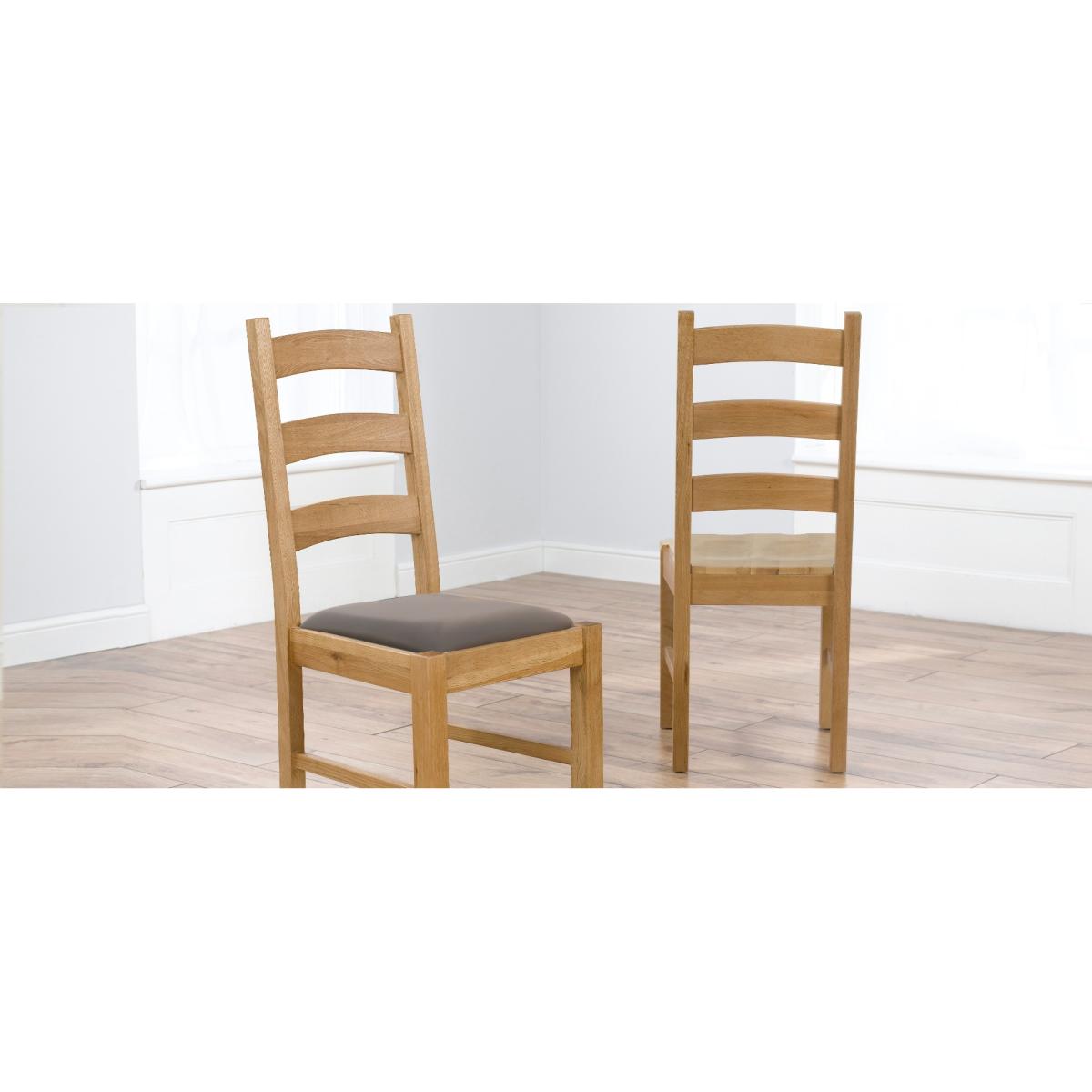 Normandy 220cm Solid Oak Extending Dining Table with Vermont Chairs - Grey, 6 Chairs – image 10