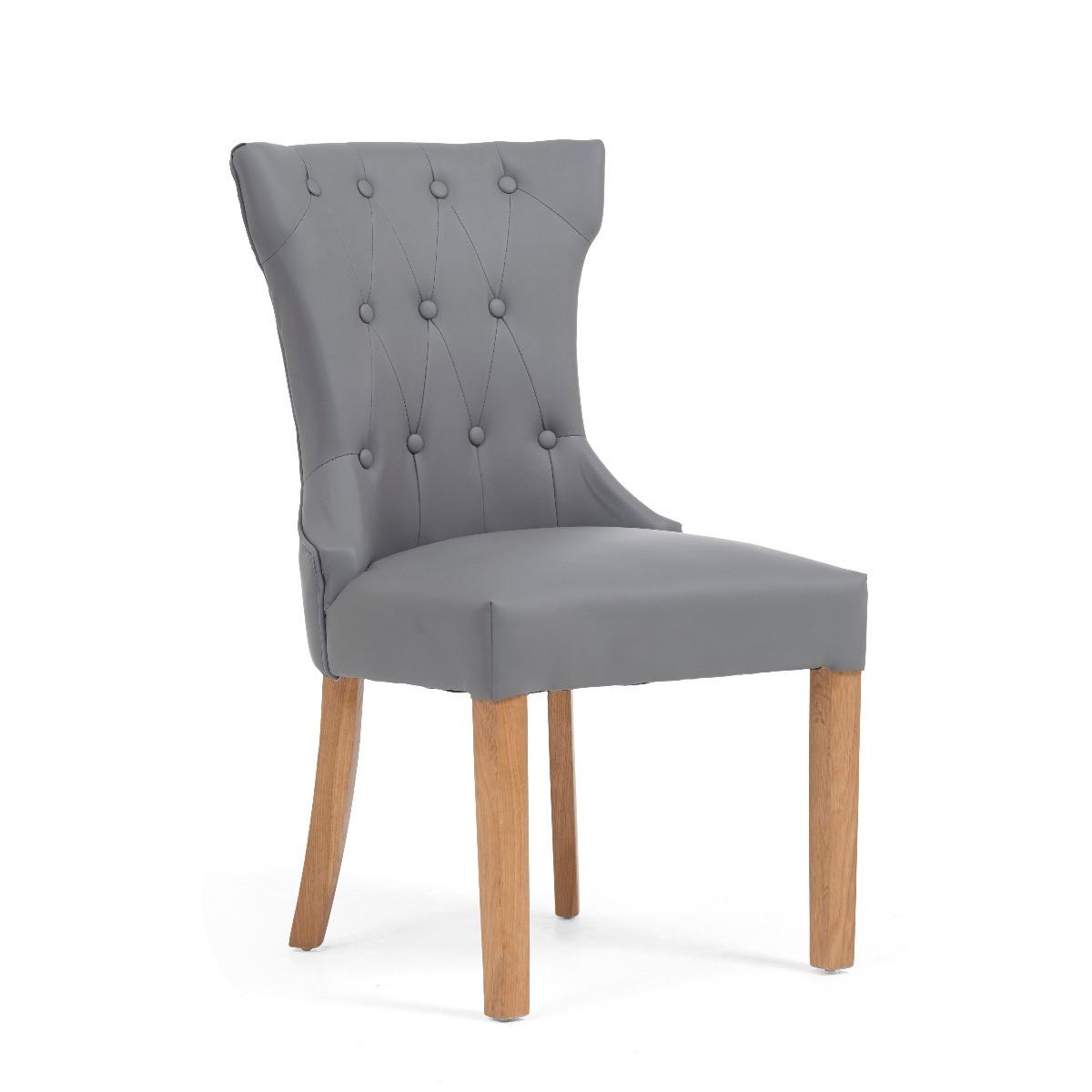 Clara Grey Faux Leather Dining Chairs – image 3