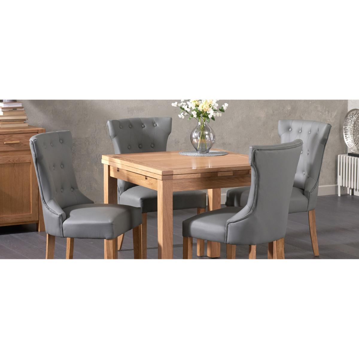 Clara Grey Faux Leather Dining Chairs – image 4
