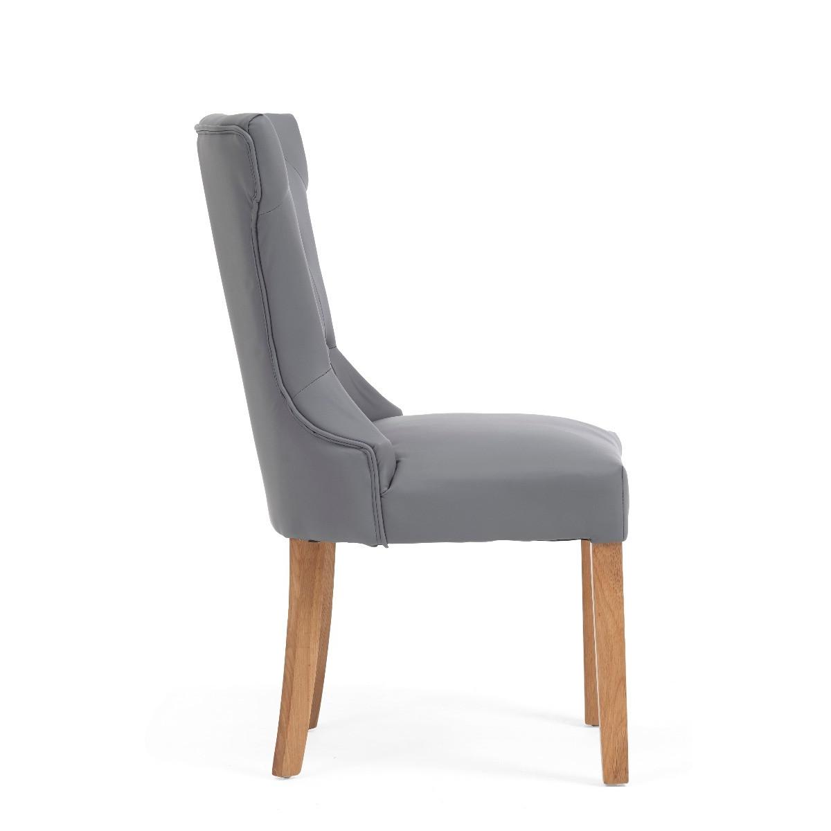 Clara Grey Faux Leather Dining Chairs – image 5