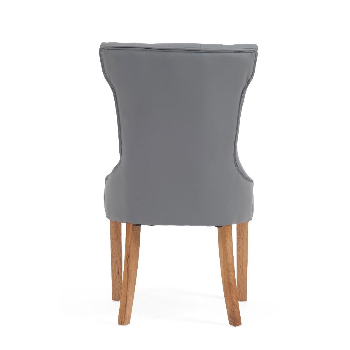 Clara Grey Faux Leather Dining Chairs – image 9