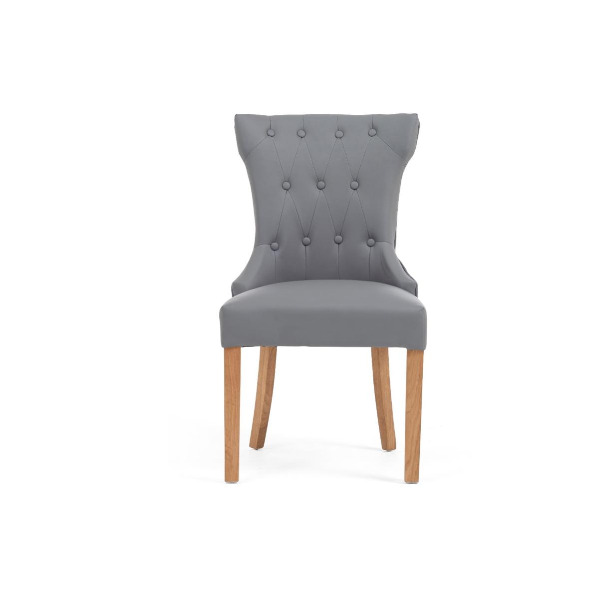 Clara Grey Faux Leather Dining Chairs – image 10