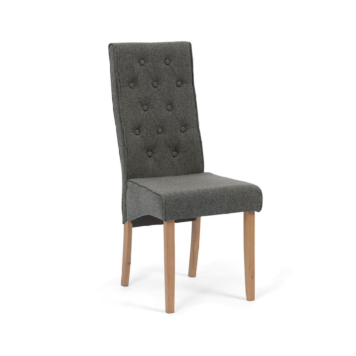 Maya Grey Fabric Dining Chairs – image 3