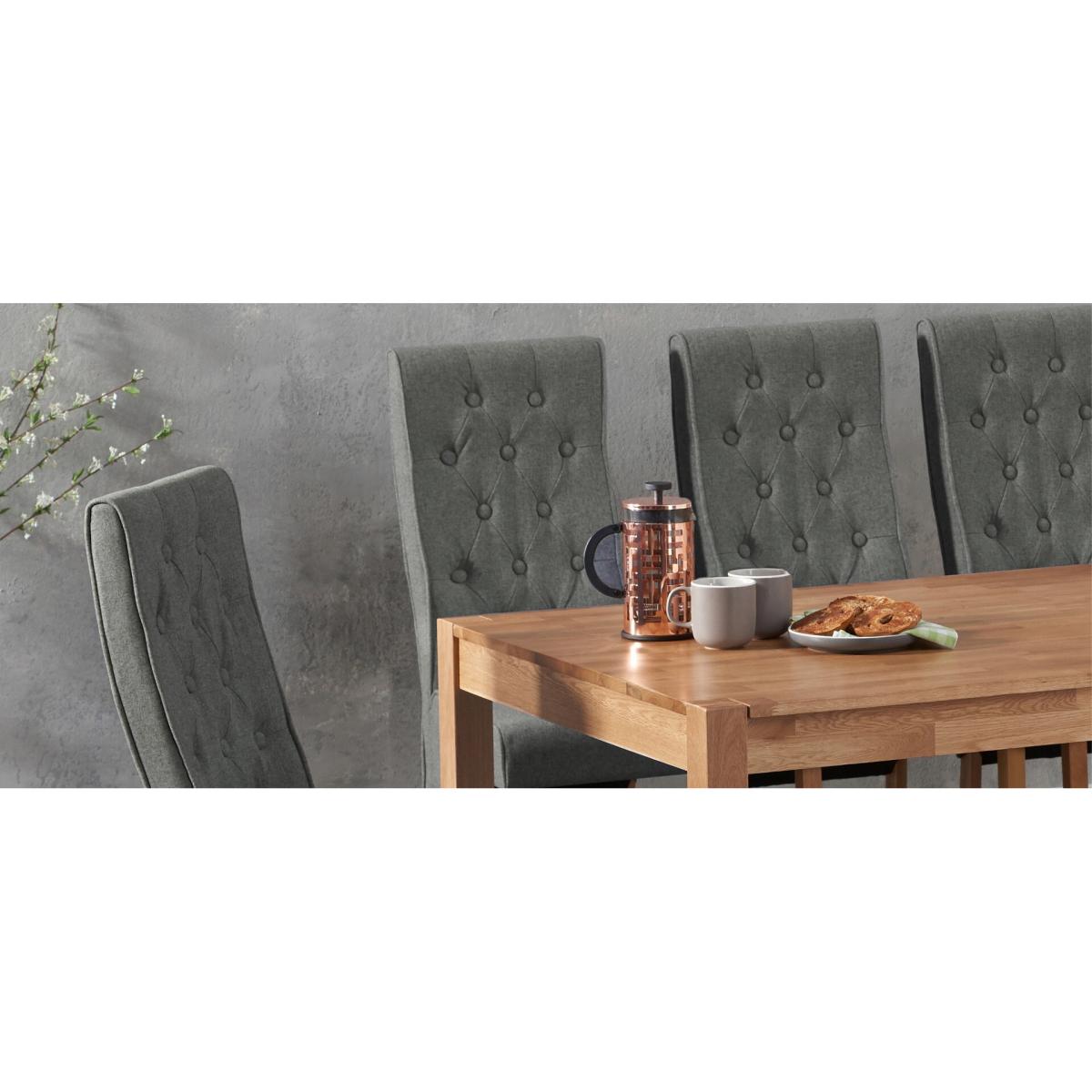 Maya Grey Fabric Dining Chairs – image 9