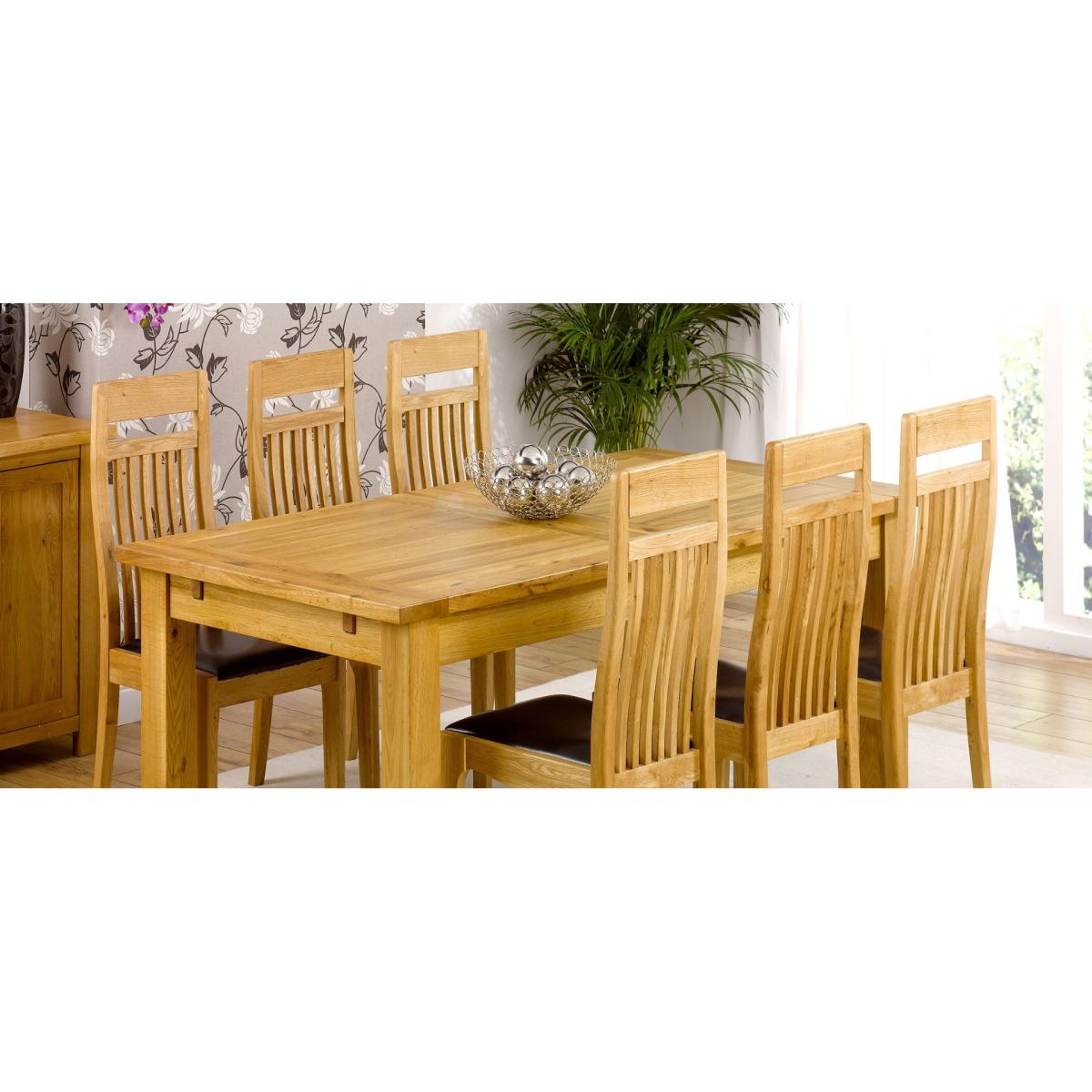 Normandy 120cm Solid Oak Extending Dining Table with Monaco Chairs – image 7