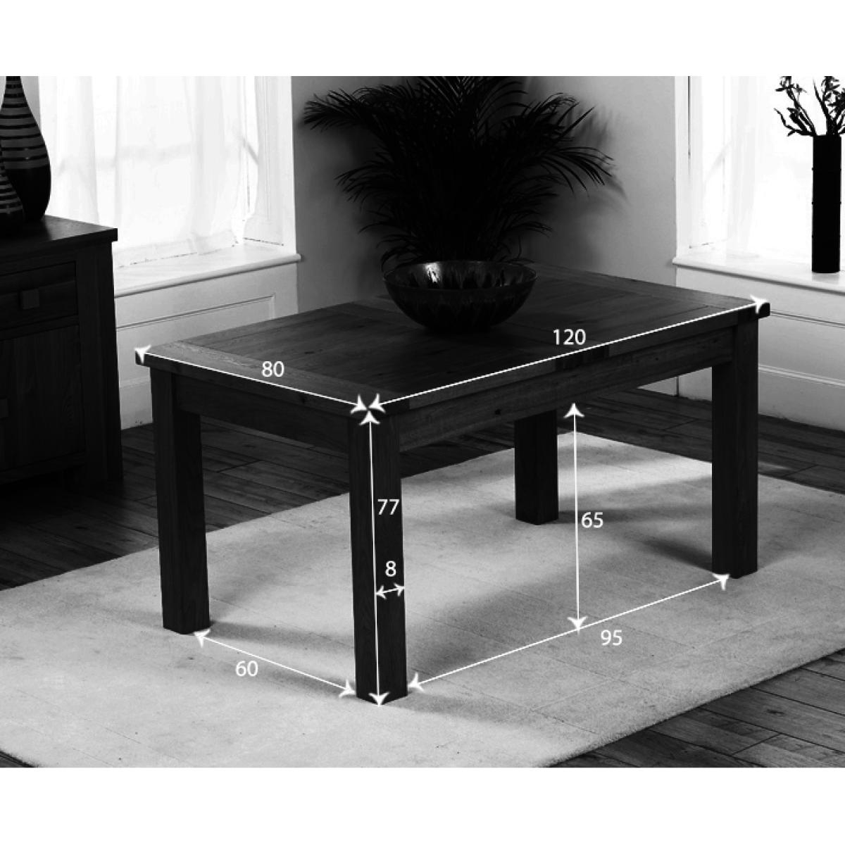 Normandy 120cm Solid Oak Extending Dining Table with Monaco Chairs – image 8