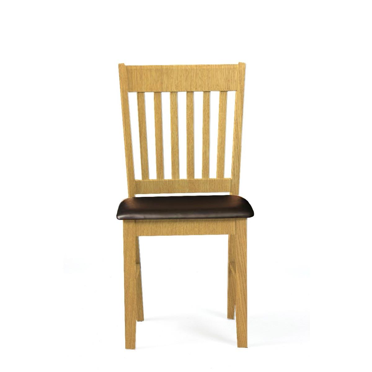 Amalfi Oak Dining Chairs - Brown – image 2