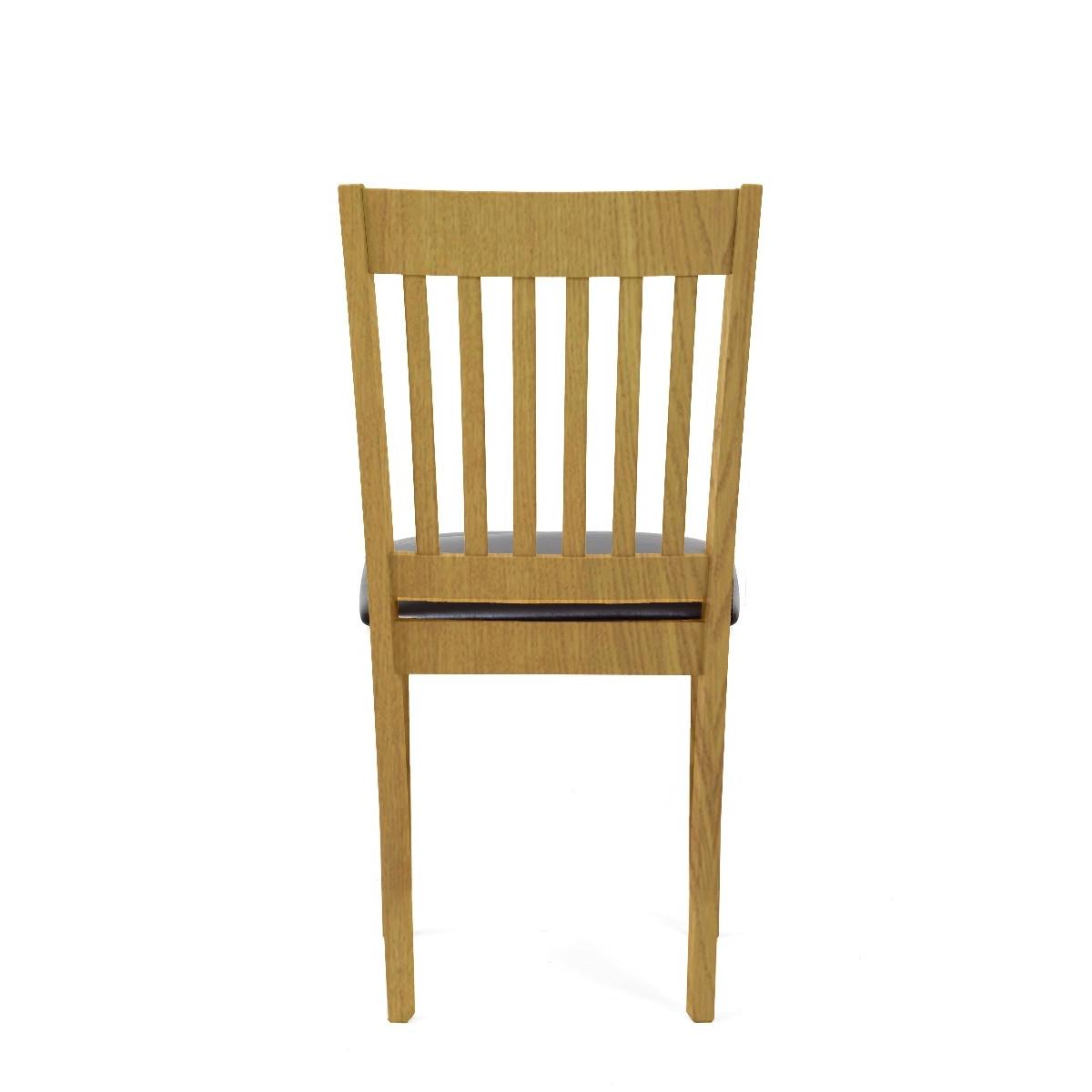 Amalfi Oak Dining Chairs - Brown – image 9