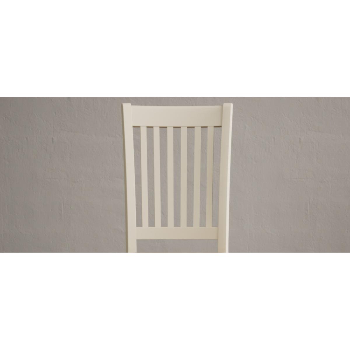Warwick Cream Dining Chairs with Chocolate Brown Fabric Seat Pad – image 9
