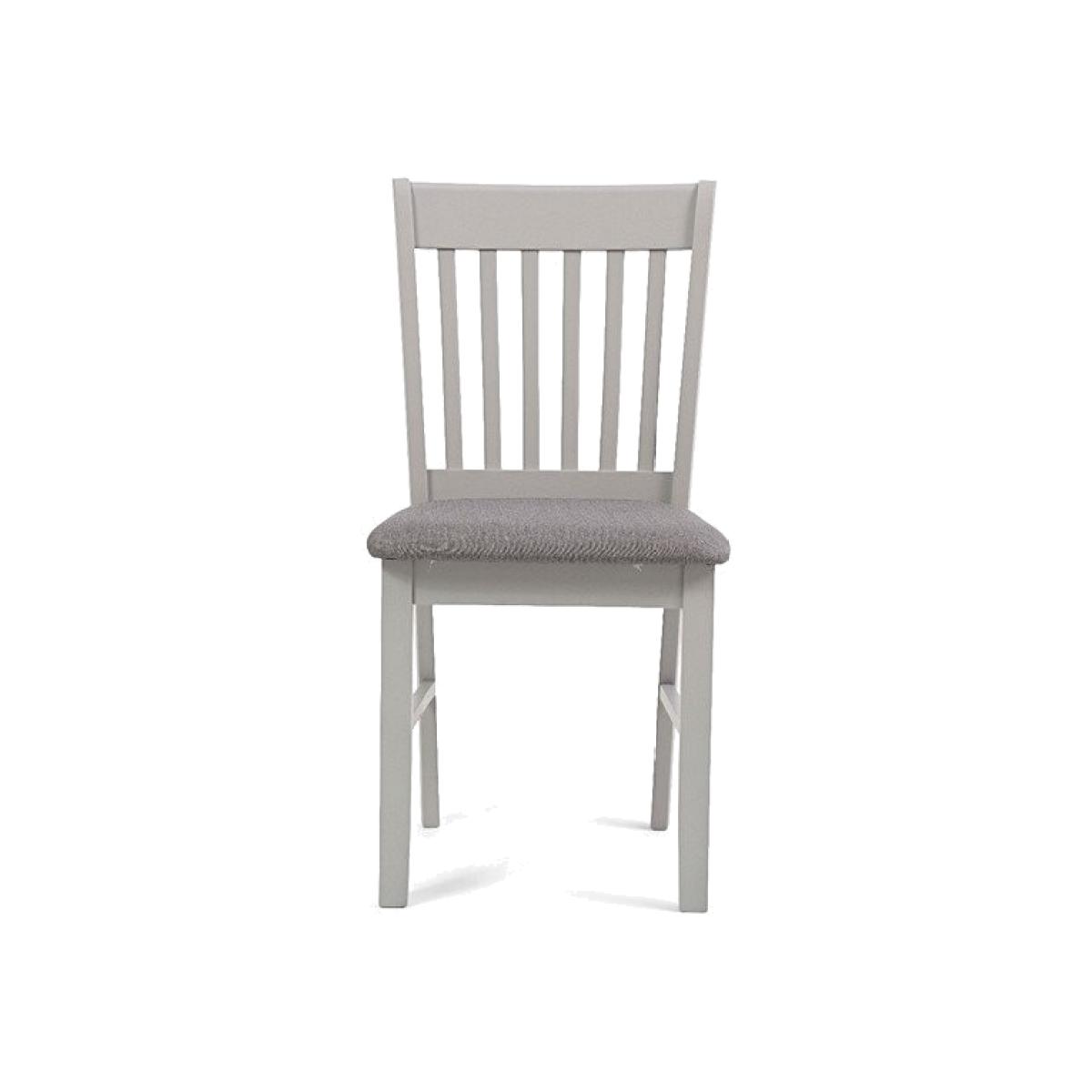 Ex-display Set of FOUR Amalfi Oak and Grey Dining Chairs With Grey Fabric Seats