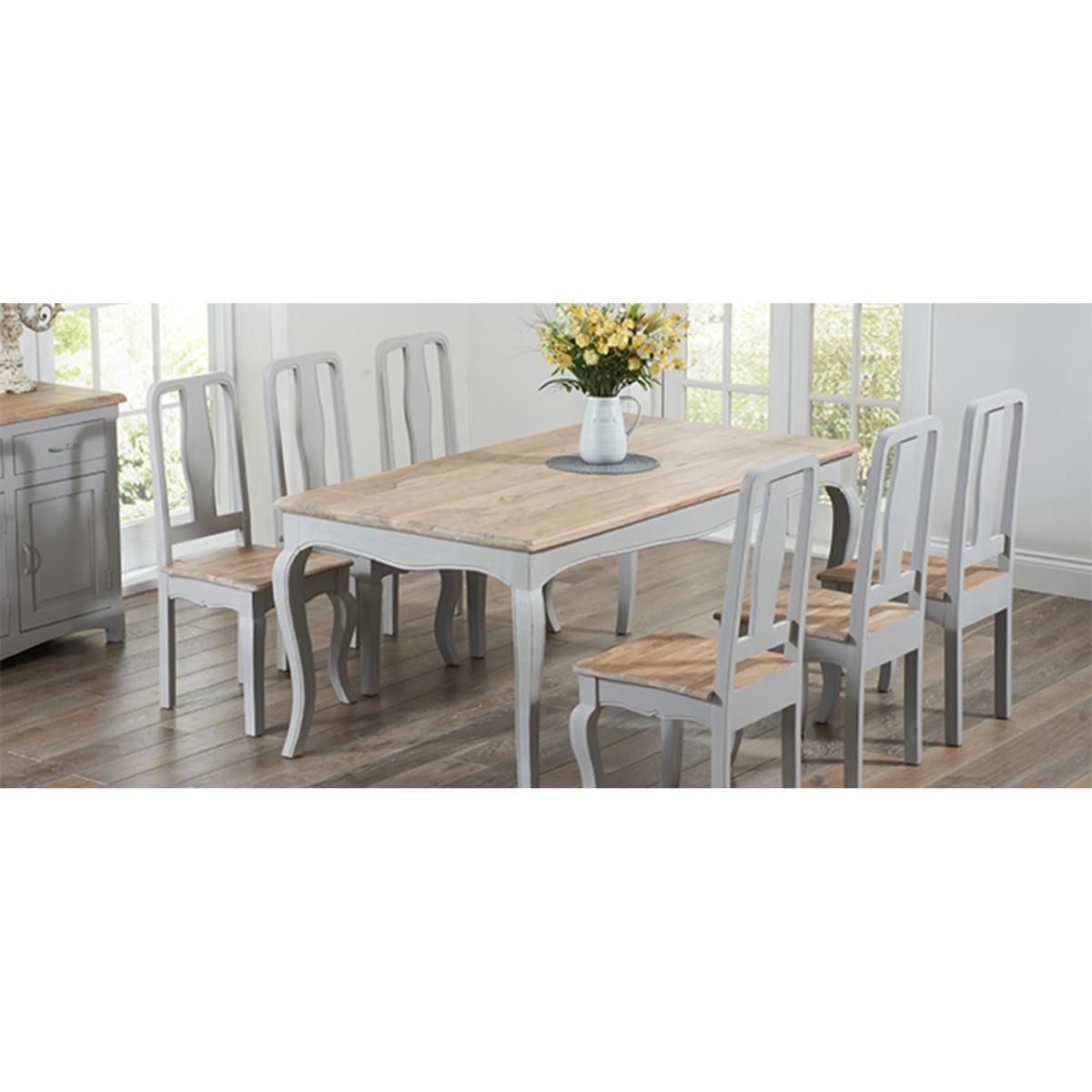 Parisian Grey Shabby Chic Dining Chairs - Grey – image 4