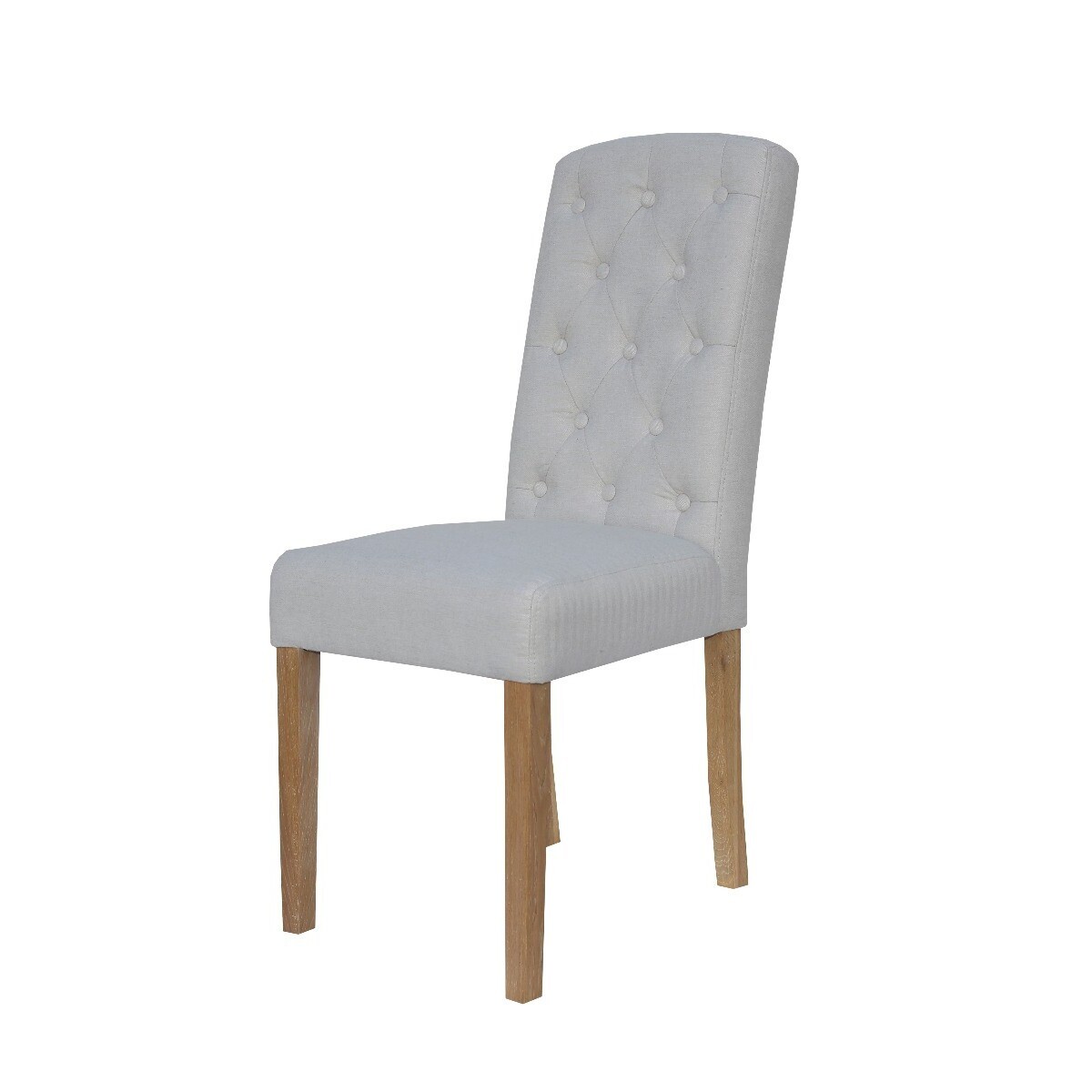 Emery Button Back Fabric Chairs - Natural, 2 Chairs – image 3