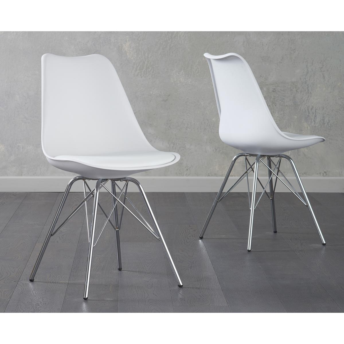 Oxford 120cm Solid Oak Dining Table with Celine Chrome Leg Chairs – image 5
