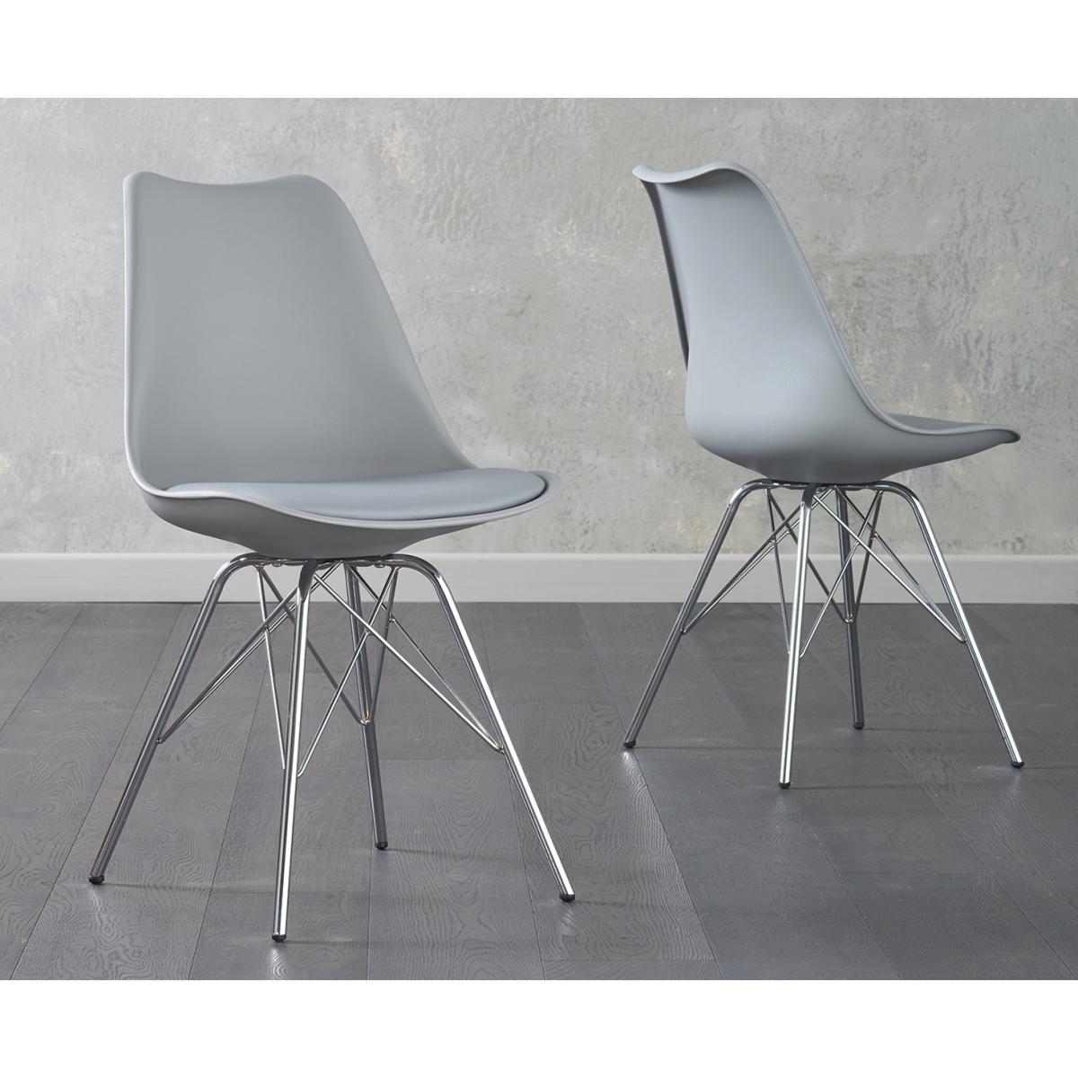 Oxford 120cm Solid Oak Dining Table with Celine Chrome Leg Chairs – image 6